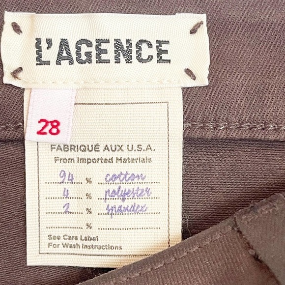 L'agence Super Stretch High Rise Skinny Jeans Java Coated Size 28 NWOT - Picture 9 of 11